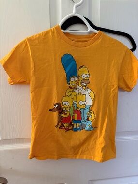 Yellow The Simpsons Family Graphic Kids Tee
